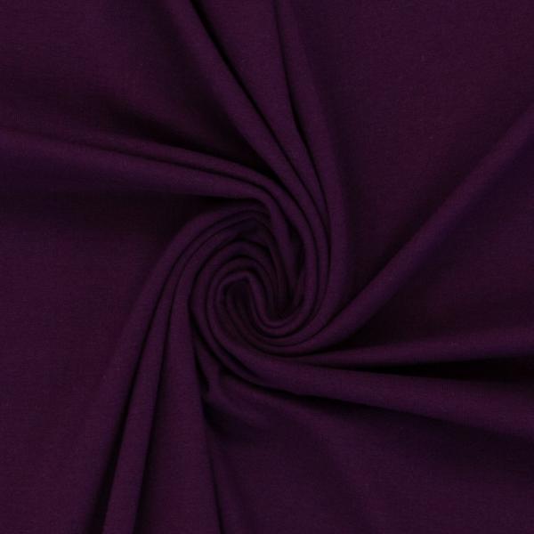 Swafing Vanessa HW25/26 Baumwoll Jersey Uni Aubergine 938